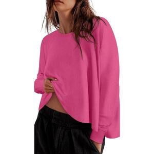 ZESICA Womens Causal Long Sleeve Lightweight Sweatshirts Crewneck Medium EE